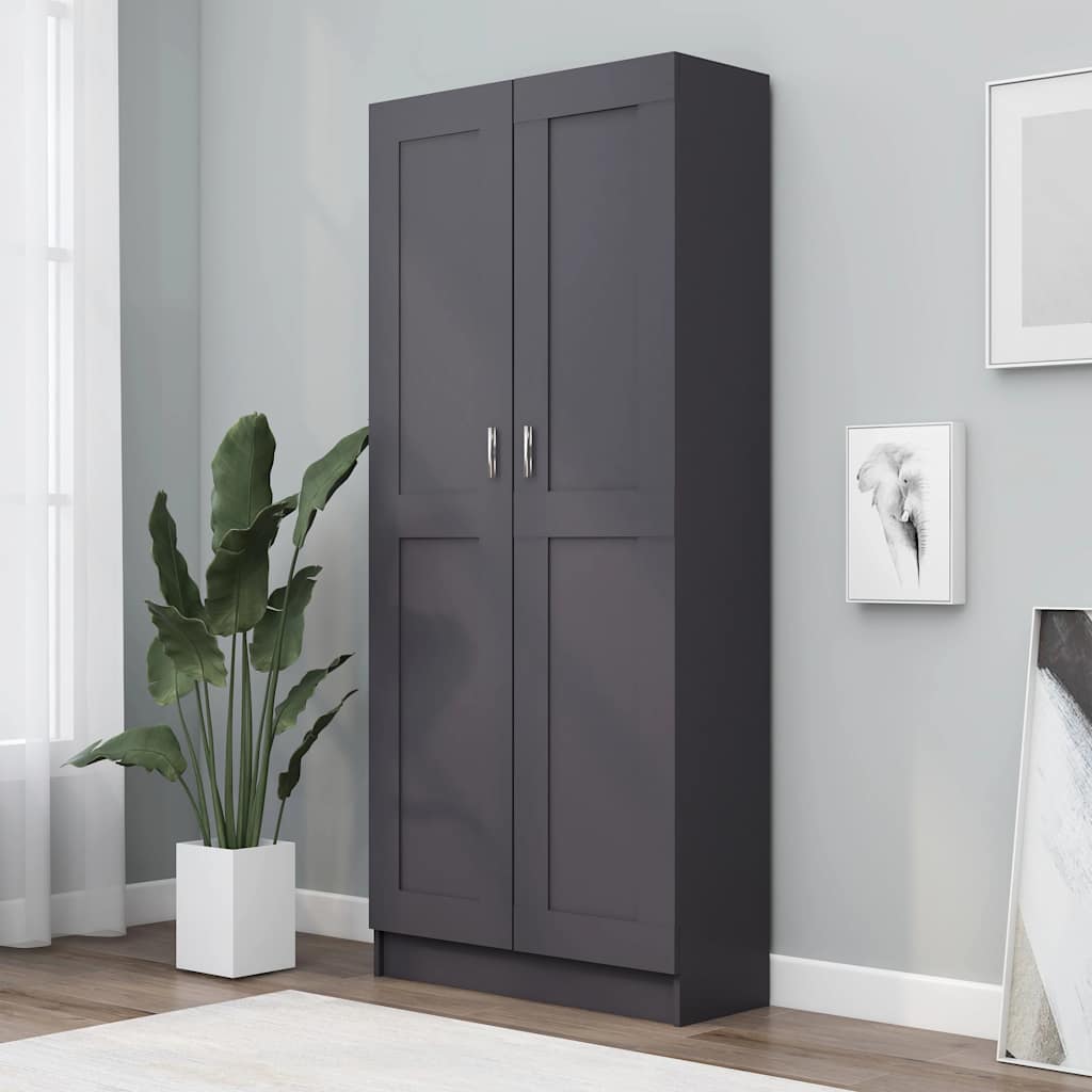 Βιβλιοθήκη Γκρι 82,5 x 30,5 x 185,5 εκ. Μοριοσανίδα - Pakobazaar