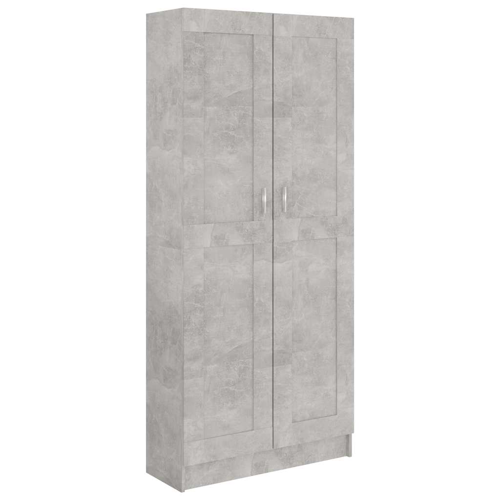 Βιβλιοθήκη Γκρι Σκυροδέματος 82,5x30,5x185,5 εκ. Μοριοσανίδα - Pakobazaar