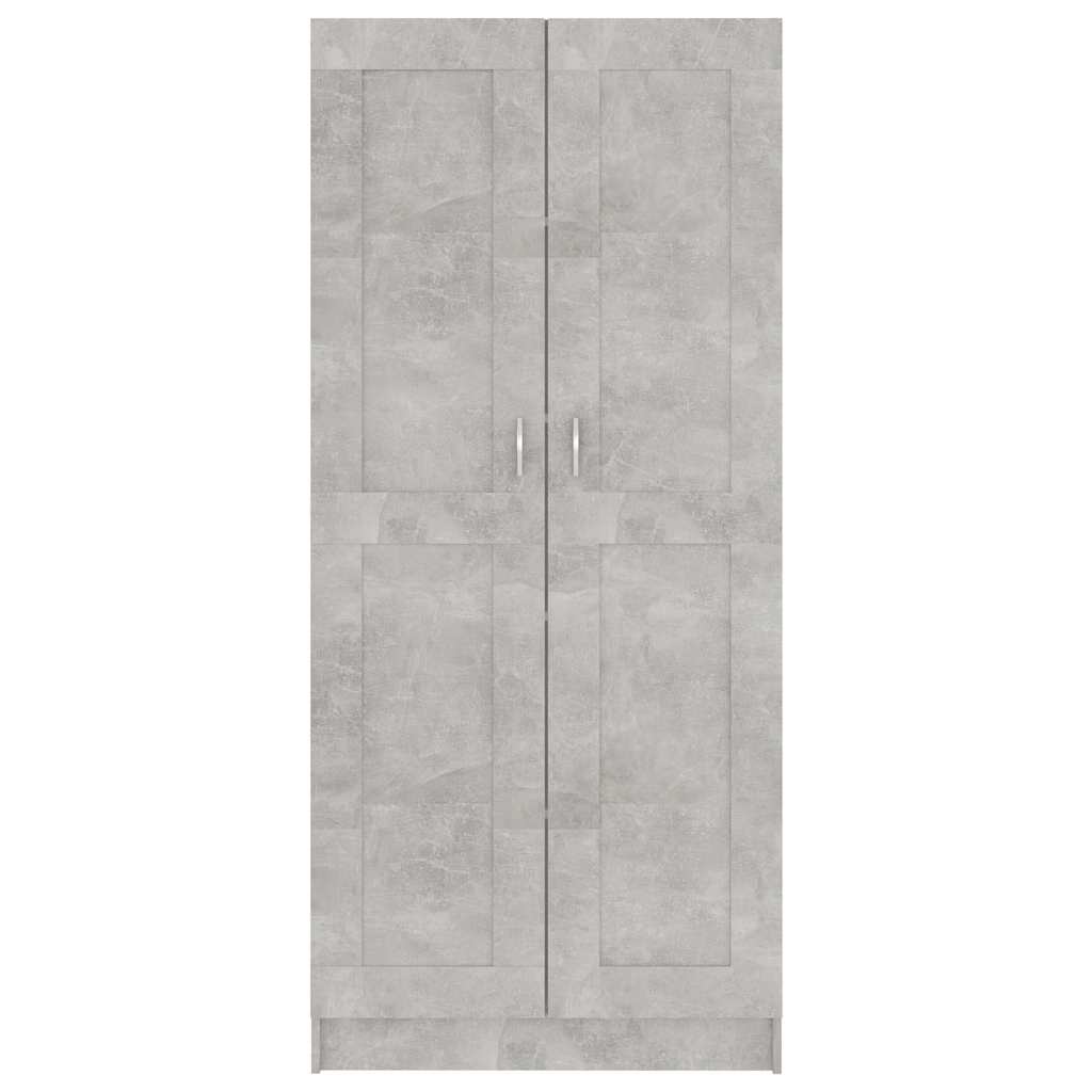 Βιβλιοθήκη Γκρι Σκυροδέματος 82,5x30,5x185,5 εκ. Μοριοσανίδα - Pakobazaar