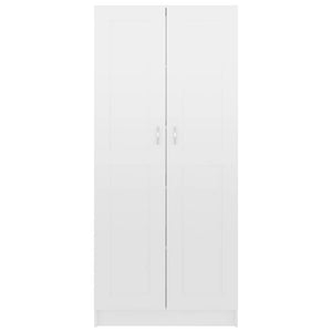 Βιβλιοθήκη Γυαλιστερό Λευκό 82,5 x 30,5 x 185,5 εκ. Επεξ. Ξύλο