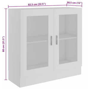 Βιτρίνα Λευκή 82,5 x 30,5 x 80 εκ. Επεξ. Ξύλο - Pakobazaar