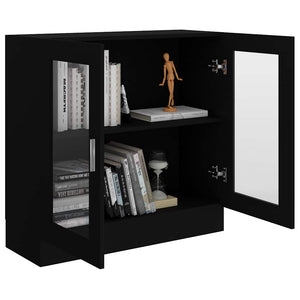 Βιτρίνα Μαύρη 82,5 x 30,5 x 80 εκ. Επεξ. Ξύλο - Pakobazaar