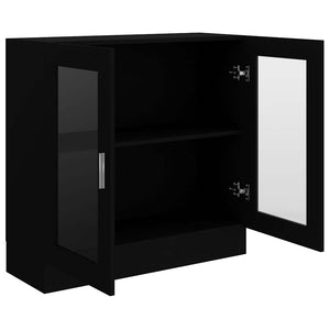 Βιτρίνα Μαύρη 82,5 x 30,5 x 80 εκ. Επεξ. Ξύλο - Pakobazaar