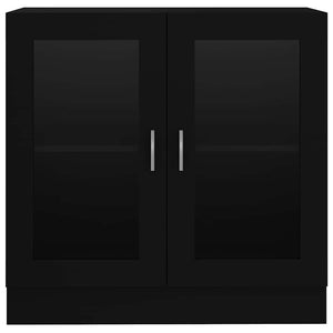 Βιτρίνα Μαύρη 82,5 x 30,5 x 80 εκ. Επεξ. Ξύλο - Pakobazaar