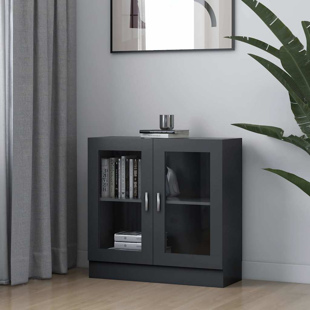Βιτρίνα Γκρι 82,5 x 30,5 x 80 εκ. Μοριοσανίδα
