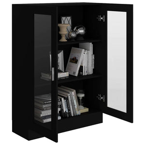 Βιτρίνα Μαύρη 82,5 x 30,5 x 115 εκ. Επεξ. Ξύλο - Pakobazaar