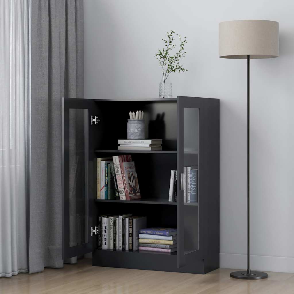 Βιτρίνα Γκρι 82,5 x 30,5 x 115 εκ. Μοριοσανίδα