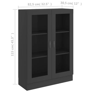Βιτρίνα Γκρι 82,5 x 30,5 x 115 εκ. Μοριοσανίδα