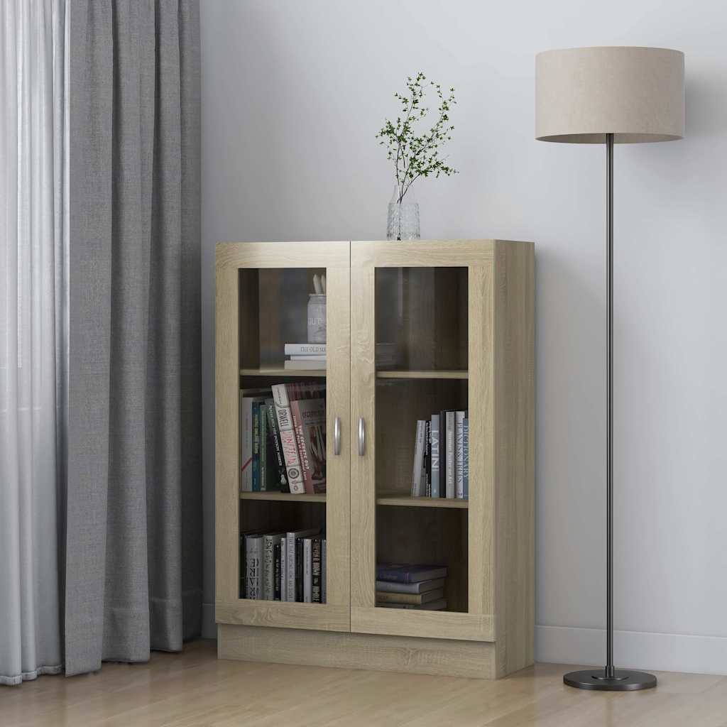Βιτρίνα Χρώμα Sonoma Δρυς 82,5 x 30,5 x 115 εκ. Επεξ. Ξύλο - Pakobazaar