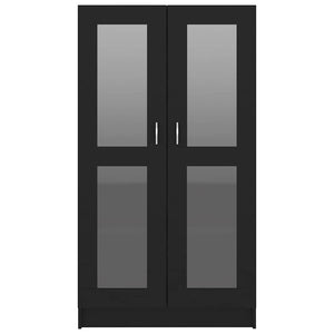 Βιτρίνα Μαύρη 82,5 x 30,5 x 150 εκ. Επεξ. Ξύλο - Pakobazaar