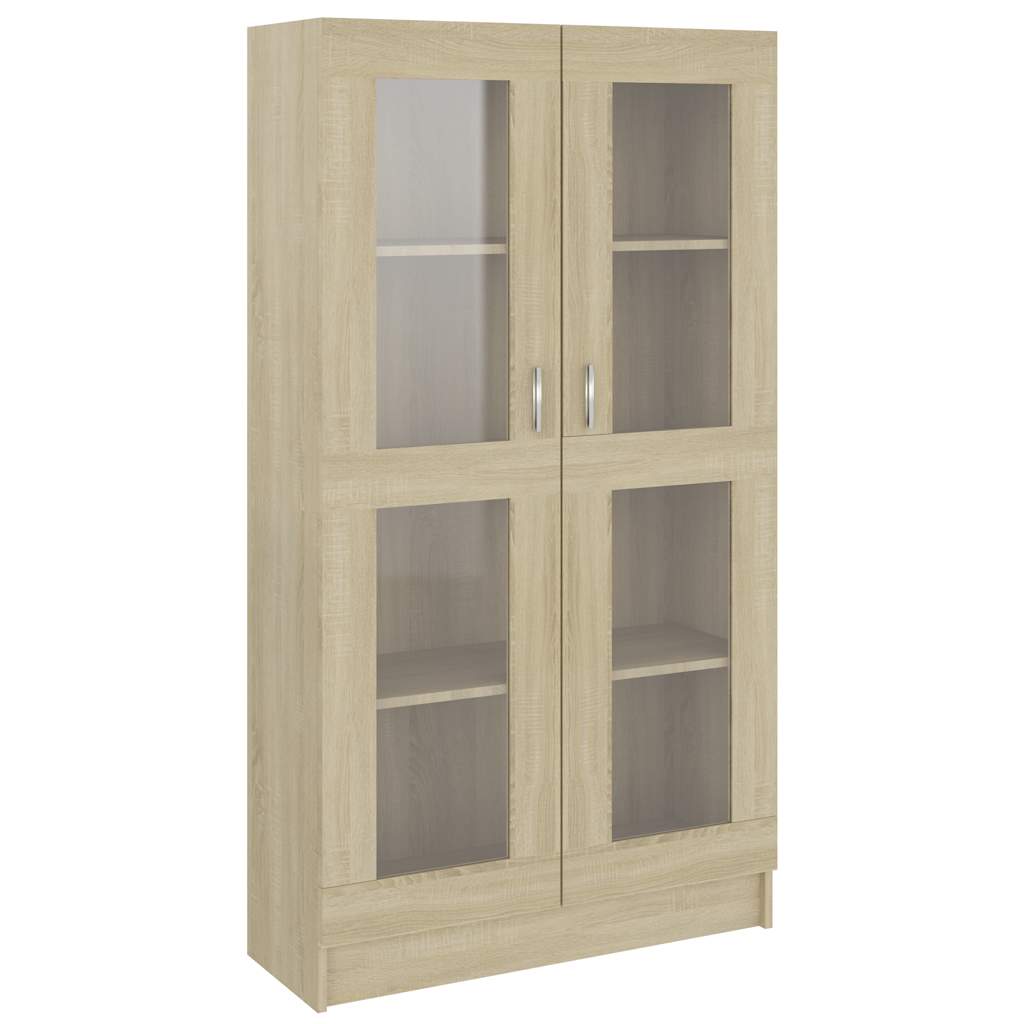 Βιτρίνα Χρώμα Sonoma Δρυς 82,5 x 30,5 x 150 εκ. Επεξ. Ξύλο