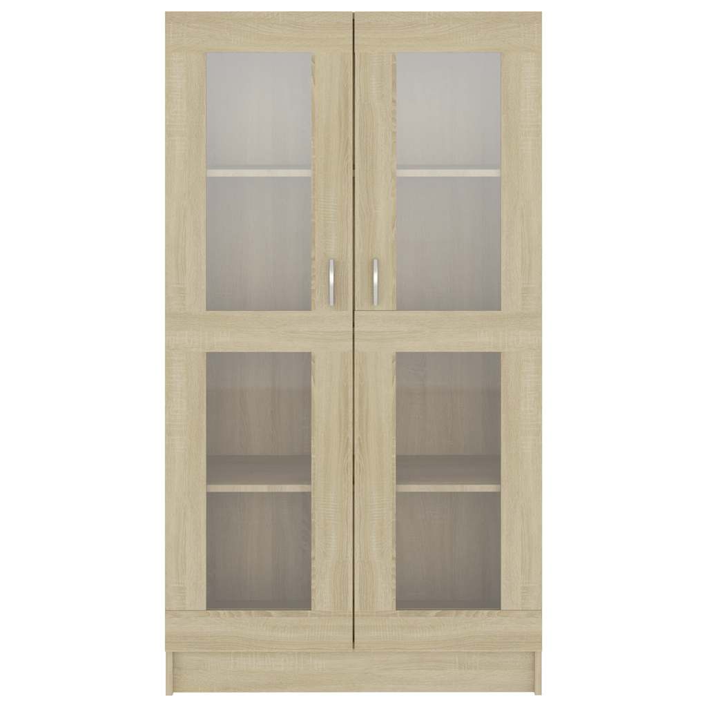 Βιτρίνα Χρώμα Sonoma Δρυς 82,5 x 30,5 x 150 εκ. Επεξ. Ξύλο