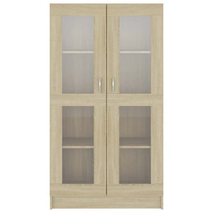 Βιτρίνα Χρώμα Sonoma Δρυς 82,5 x 30,5 x 150 εκ. Επεξ. Ξύλο