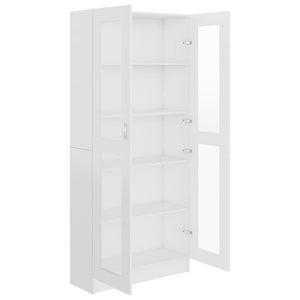 Βιτρίνα Λευκή 82,5 x 30,5 x 185 εκ. Επεξ. Ξύλο - Pakobazaar