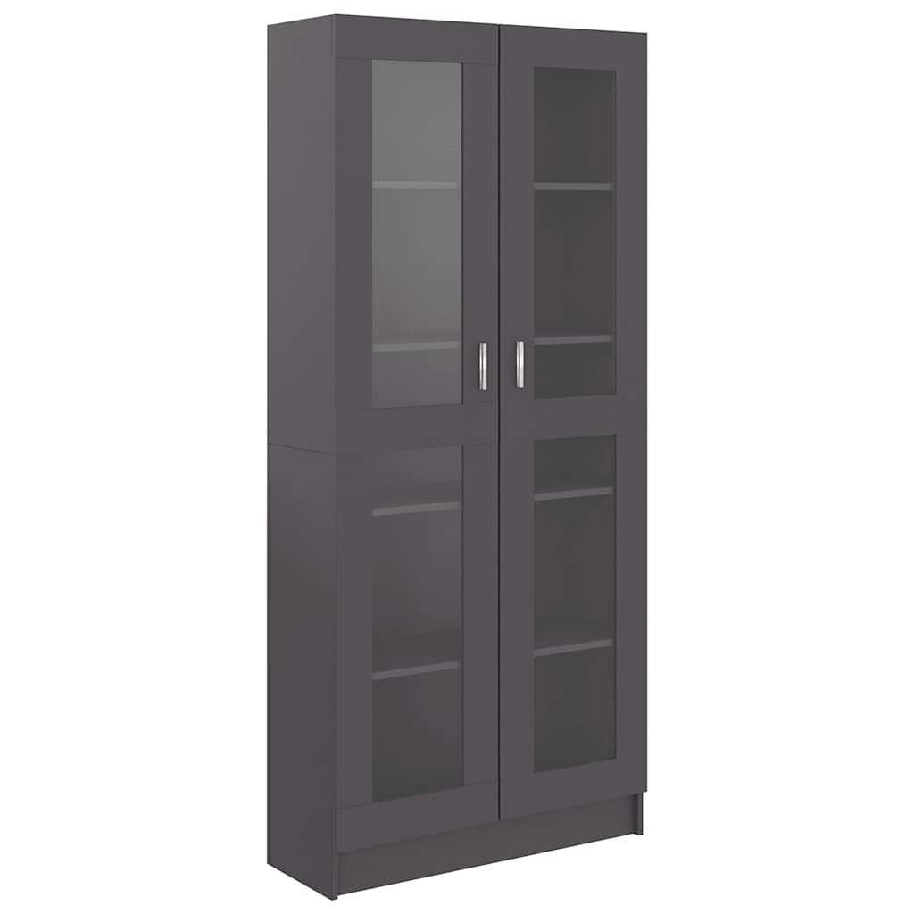 Βιτρίνα Γκρι 82,5 x 30,5 x 185 εκ. Μοριοσανίδα