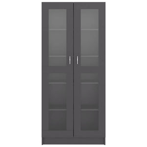 Βιτρίνα Γκρι 82,5 x 30,5 x 185 εκ. Μοριοσανίδα