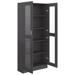 Βιτρίνα Γκρι 82,5 x 30,5 x 185 εκ. Μοριοσανίδα
