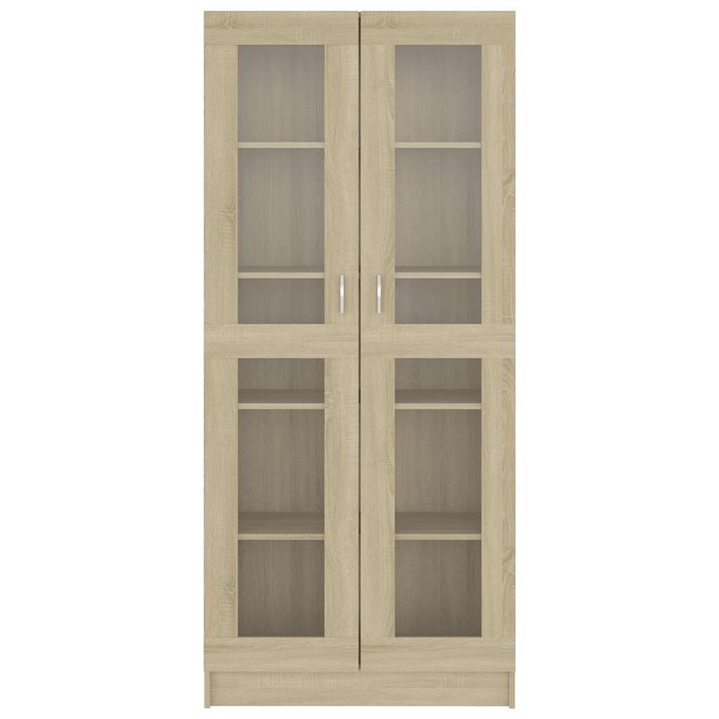 Βιτρίνα Χρώμα Sonoma Δρυς 82,5 x 30,5 x 185 εκ. Επεξ. Ξύλο - Pakobazaar