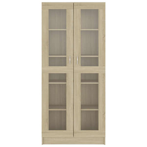 Βιτρίνα Χρώμα Sonoma Δρυς 82,5 x 30,5 x 185 εκ. Επεξ. Ξύλο - Pakobazaar