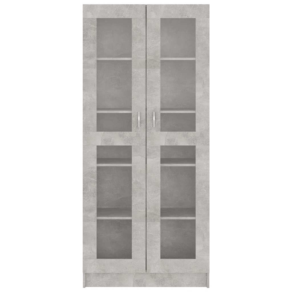 Βιτρίνα Γκρι του Σκυροδέματος 82,5x30,5x185,5 εκ. Επεξ. Ξύλο - Pakobazaar