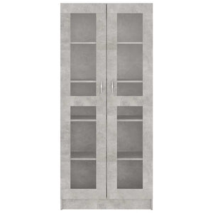 Βιτρίνα Γκρι του Σκυροδέματος 82,5x30,5x185,5 εκ. Επεξ. Ξύλο - Pakobazaar
