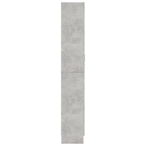 Βιτρίνα Γκρι του Σκυροδέματος 82,5x30,5x185,5 εκ. Επεξ. Ξύλο - Pakobazaar