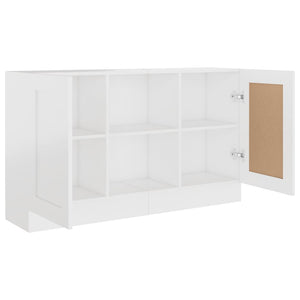 Μπουφές Λευκός 120 x 30,5 x 70 εκ. από Επεξ. Ξύλο