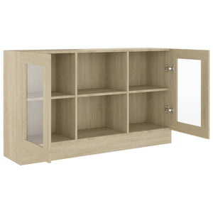 Βιτρίνα Χρώμα Sonoma Δρυς 120 x 30,5 x 70 εκ. από Επεξ. Ξύλο