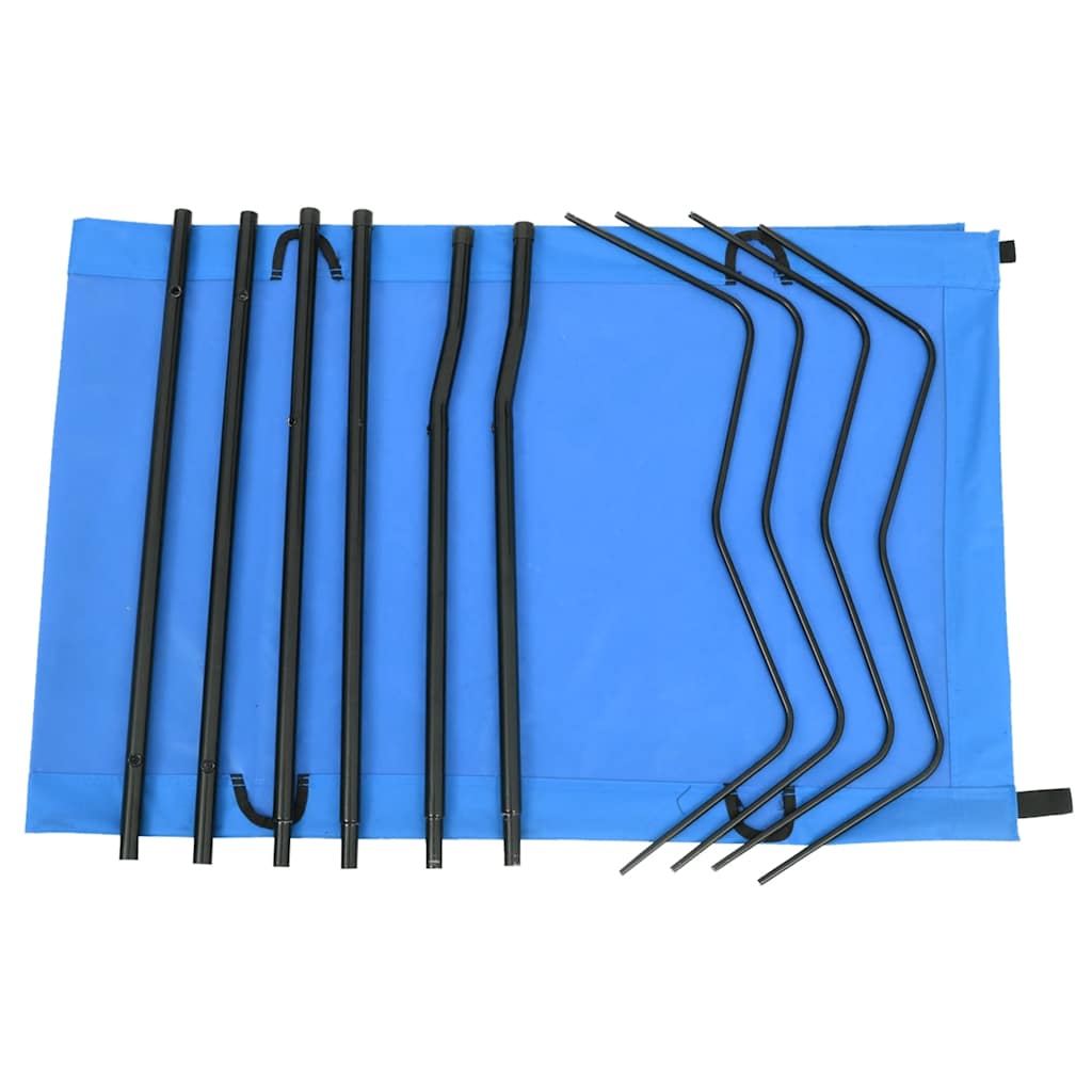 Κρεβάτι Κάμπινγκ Μπλε 180x60x19 εκ. Ύφασμα Oxford και Ατσάλι