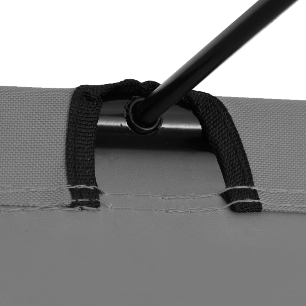 Κρεβάτι Κάμπινγκ Γκρι 180x60x19εκ. Ύφασμα Oxford και Ατσάλι