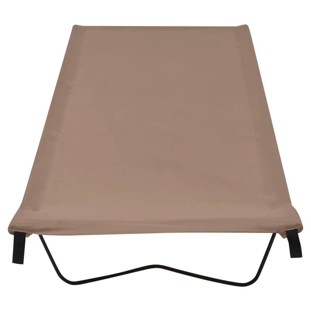Κρεβάτι Κάμπινγκ Χρώμα Taupe 180x60x19εκ. Ύφασμα Oxford/Ατσάλι