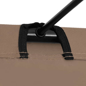 Κρεβάτι Κάμπινγκ Χρώμα Taupe 180x60x19εκ. Ύφασμα Oxford/Ατσάλι