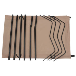 Κρεβάτια Κάμπινγκ 2 τεμ. Taupe 180x60x19εκ Ύφασ. Oxford/Ατσάλι