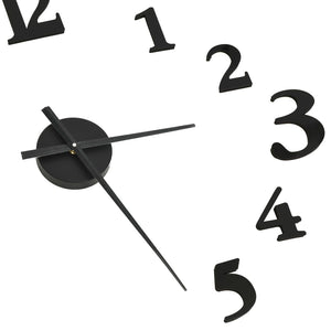 Ρολόι Τοίχου Τρισδιάστατο Μοντέρνο Μαύρο / Λευκό 100 εκ. XXL