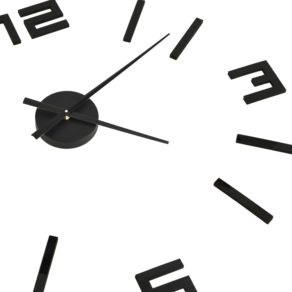 Ρολόι Τοίχου Τρισδιάστατο Μοντέρνο Μαύρο 100 εκ. XXL