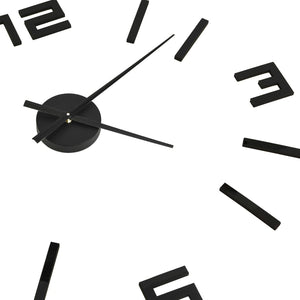 Ρολόι Τοίχου Τρισδιάστατο Μοντέρνο Μαύρο 100 εκ. XXL
