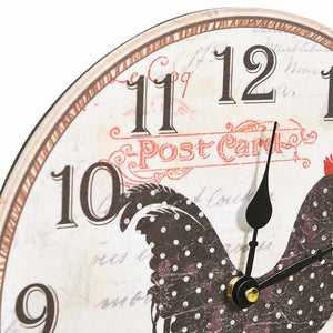 325175  Wall Clock with Chicken Design Multicolour 30 cm MDF