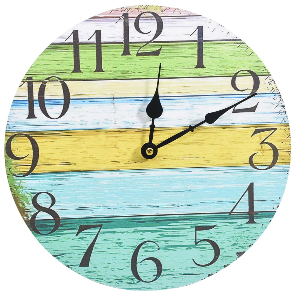 325176  Wall Clock Multicolour 30 cm MDF