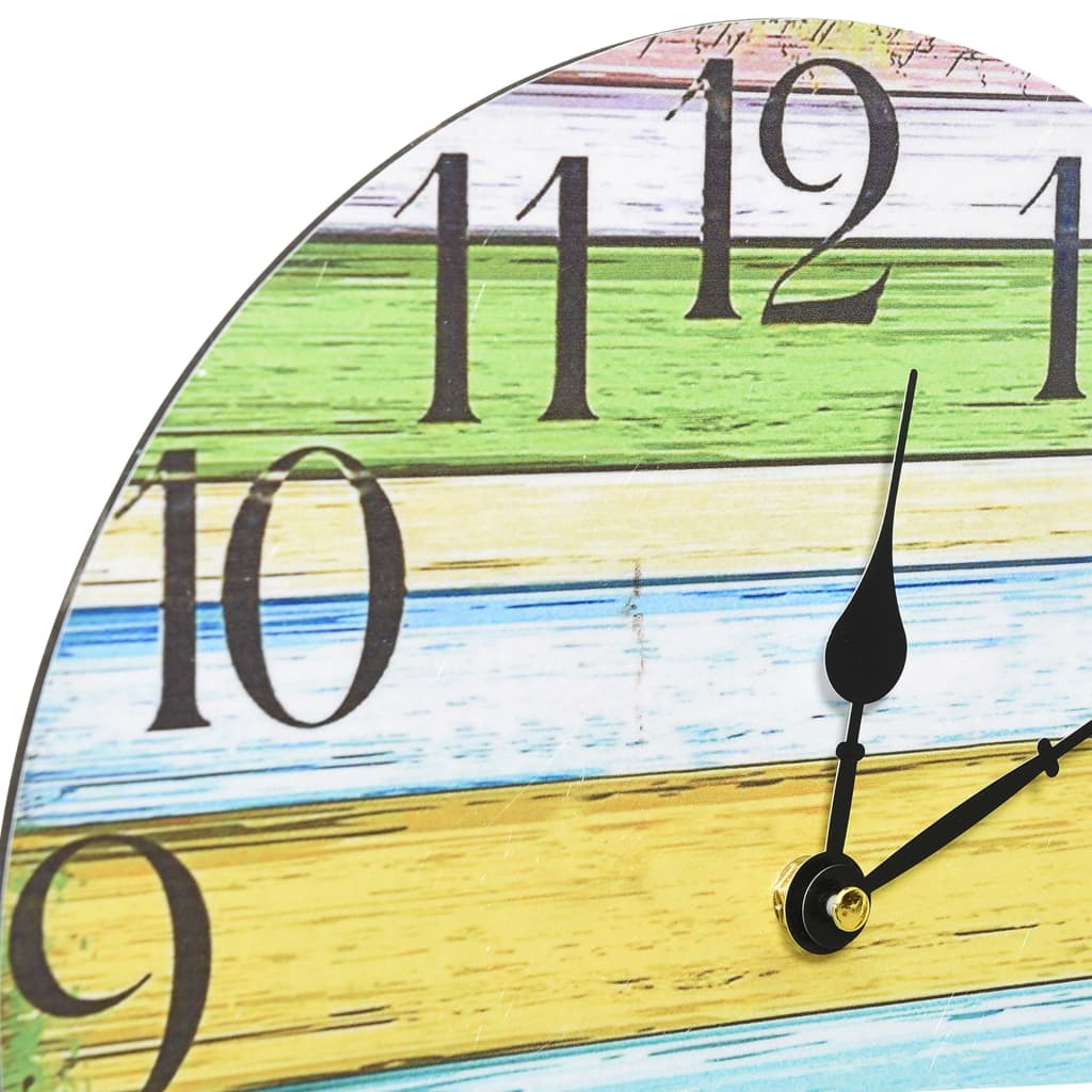 325176  Wall Clock Multicolour 30 cm MDF