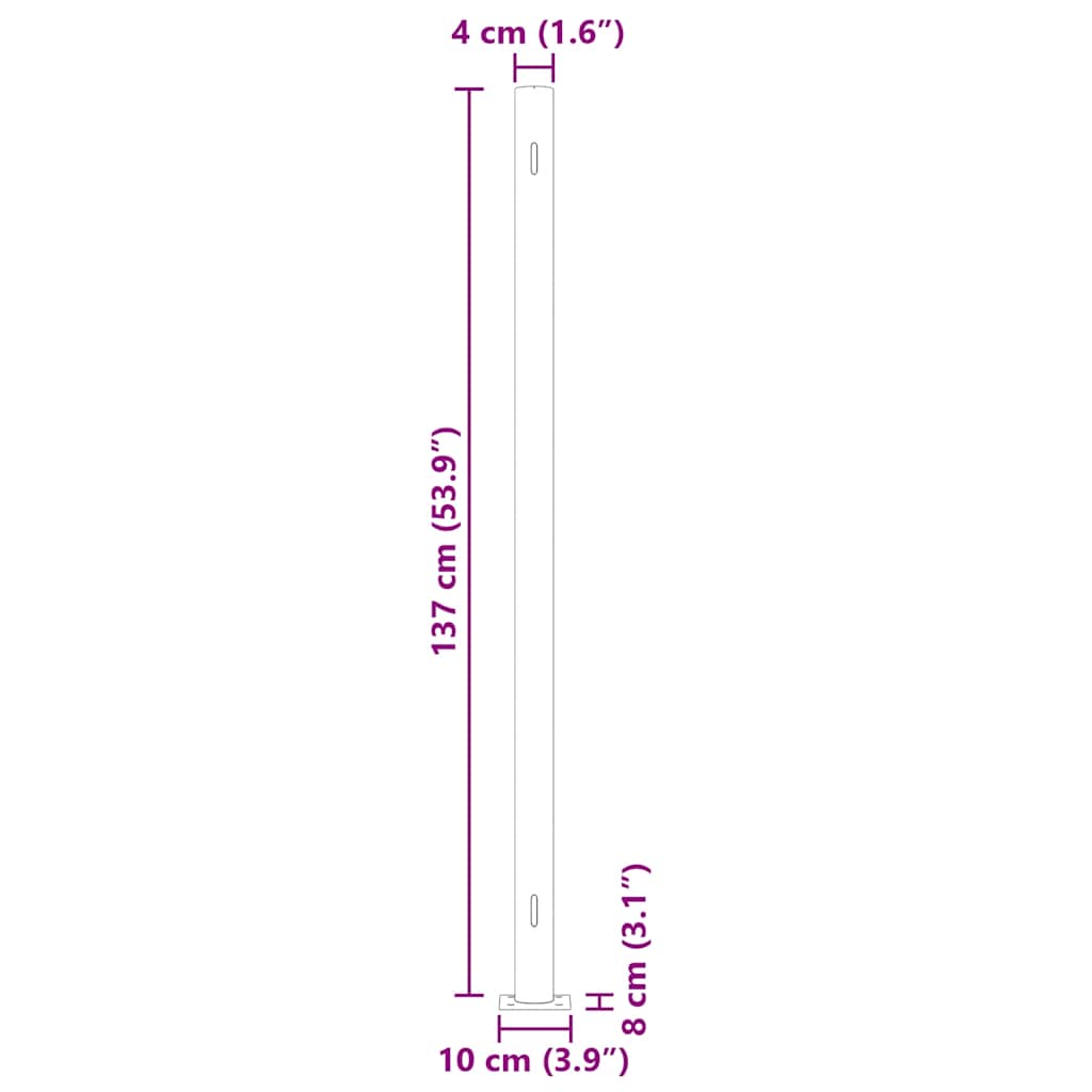 Σκίαστρο Πλαϊνό Συρόμενο Βεράντας Κρεμ 140 x 600 εκ.