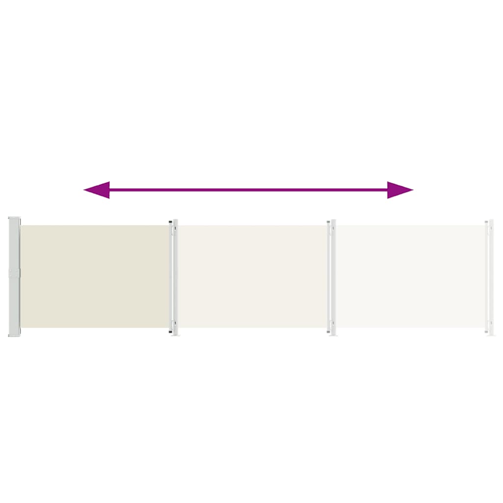 Σκίαστρο Πλαϊνό Συρόμενο Βεράντας Κρεμ 140 x 600 εκ.