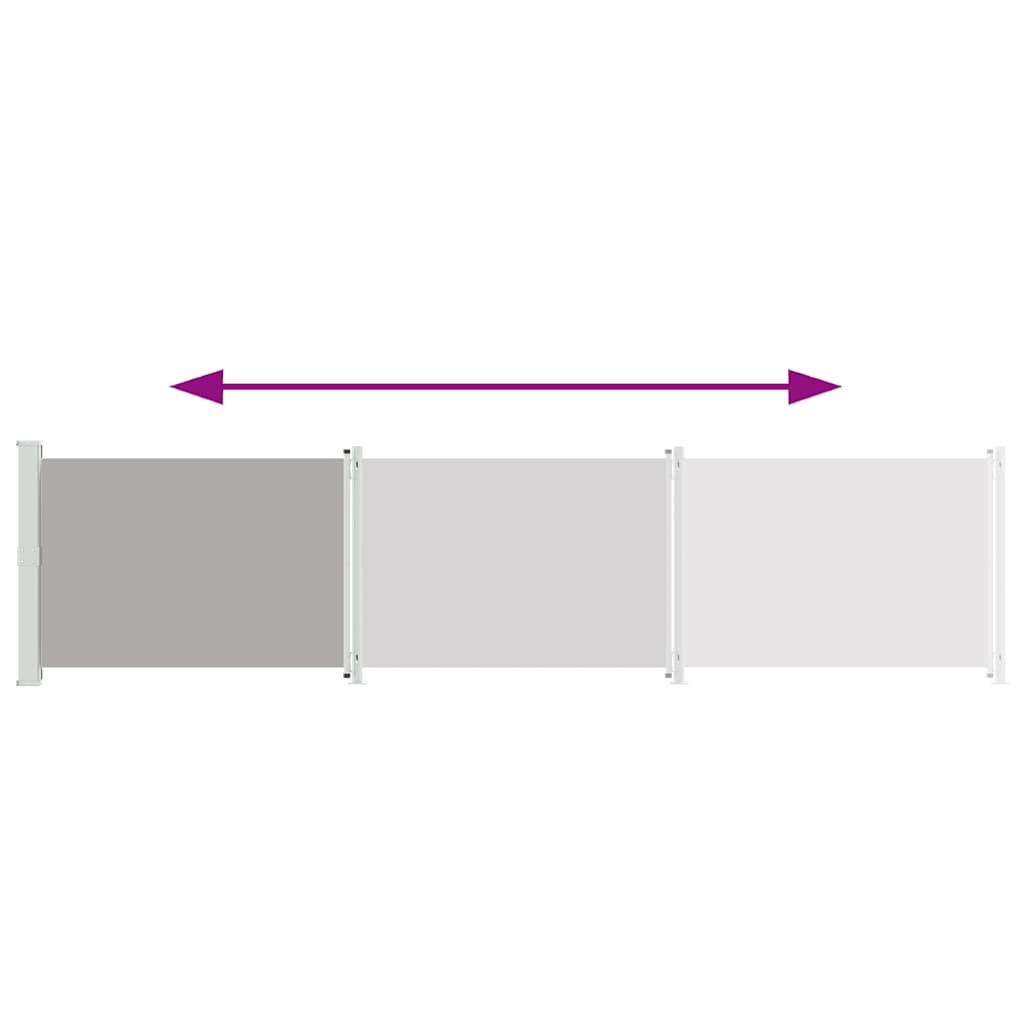 Σκίαστρο Πλαϊνό Συρόμενο Βεράντας Γκρι 140 x 600 εκ.