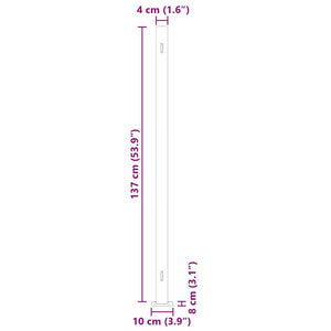 Σκίαστρο Πλαϊνό Συρόμενο Βεράντας Καφέ 140 x 600 εκ.