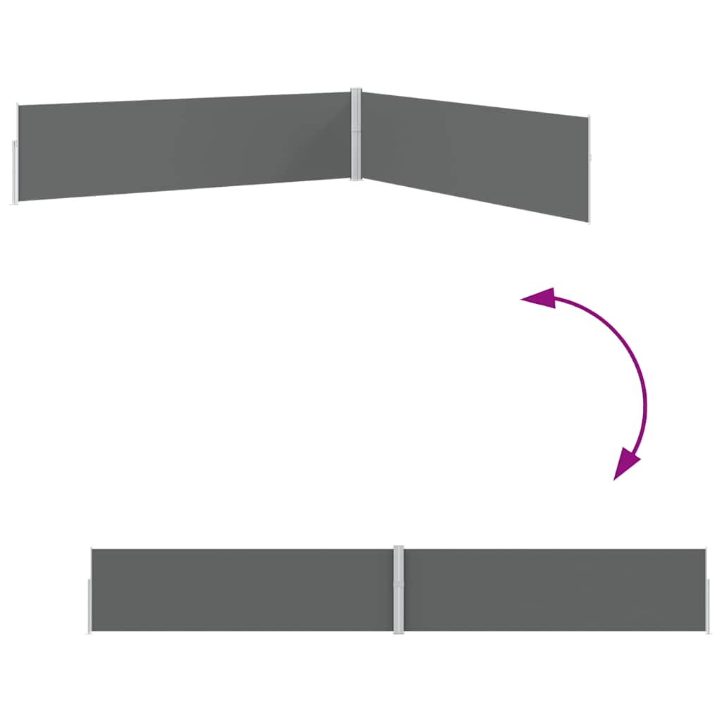 Σκίαστρο Πλαϊνό Συρόμενο Βεράντας Ανθρακί 170 x 1200 εκ.