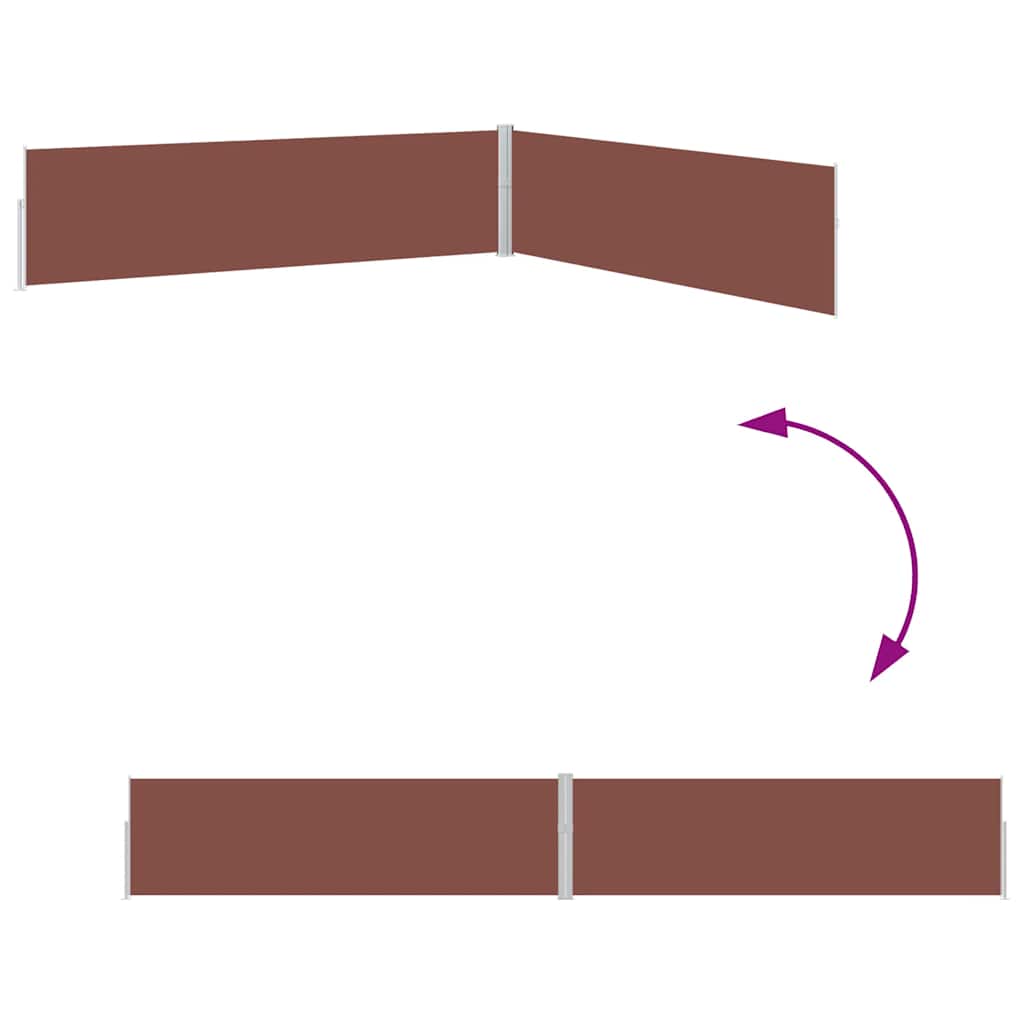 Σκίαστρο Πλαϊνό Συρόμενο Βεράντας Καφέ 170 x 1200 εκ.