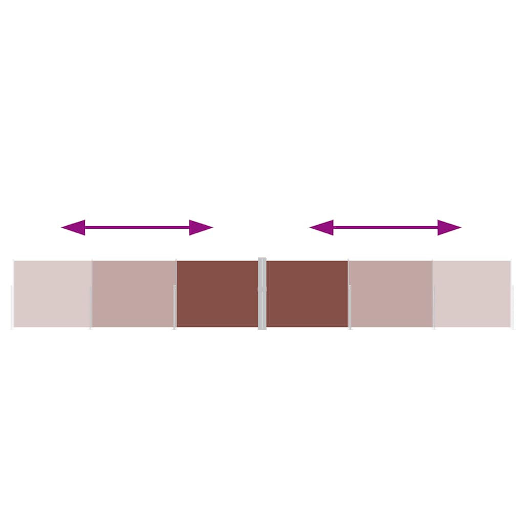 Σκίαστρο Πλαϊνό Συρόμενο Βεράντας Καφέ 170 x 1200 εκ.