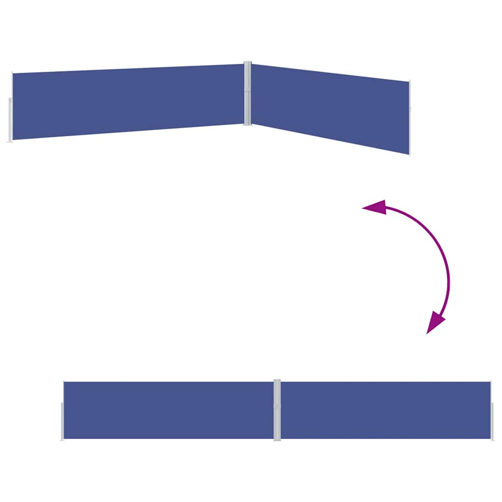 Σκίαστρο Πλαϊνό Συρόμενο Βεράντας Μπλε 170 x 1200 εκ.