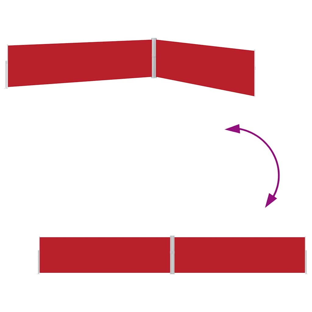 Σκίαστρο Πλαϊνό Συρόμενο Βεράντας Κόκκινο 170 x 1200 εκ.