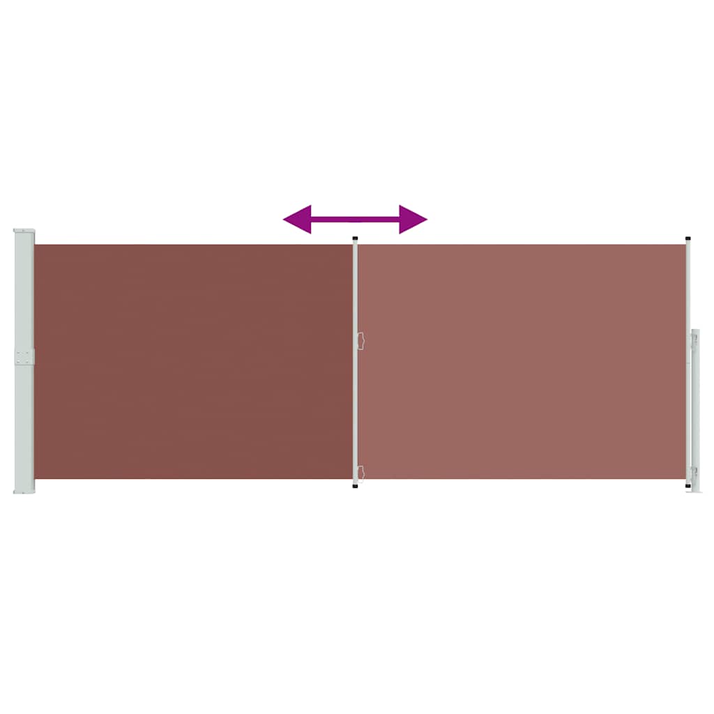 Σκίαστρο Πλαϊνό Συρόμενο Βεράντας Καφέ 180 x 500 εκ.