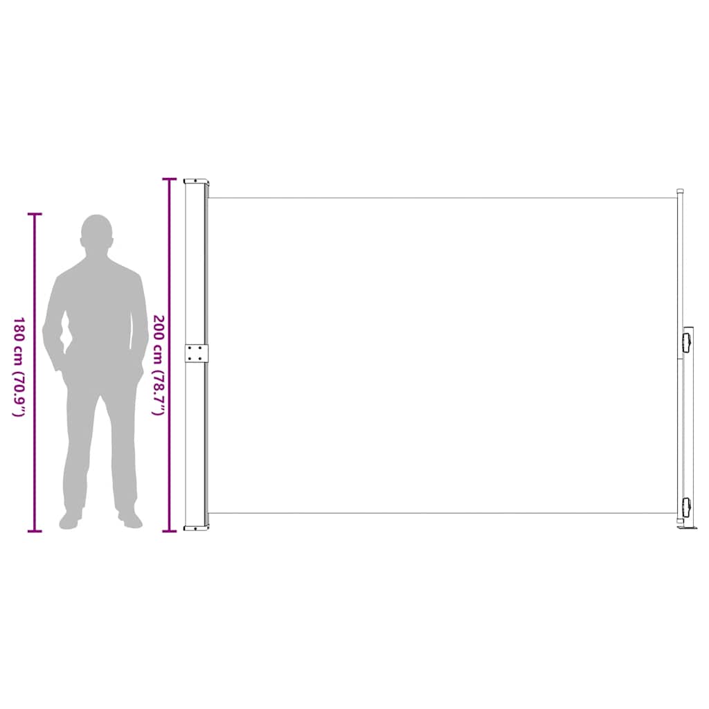 Σκίαστρο Πλαϊνό Συρόμενο Βεράντας Μπλε 200 x 300 εκ.